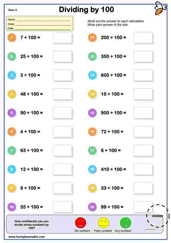 Dividing by 100